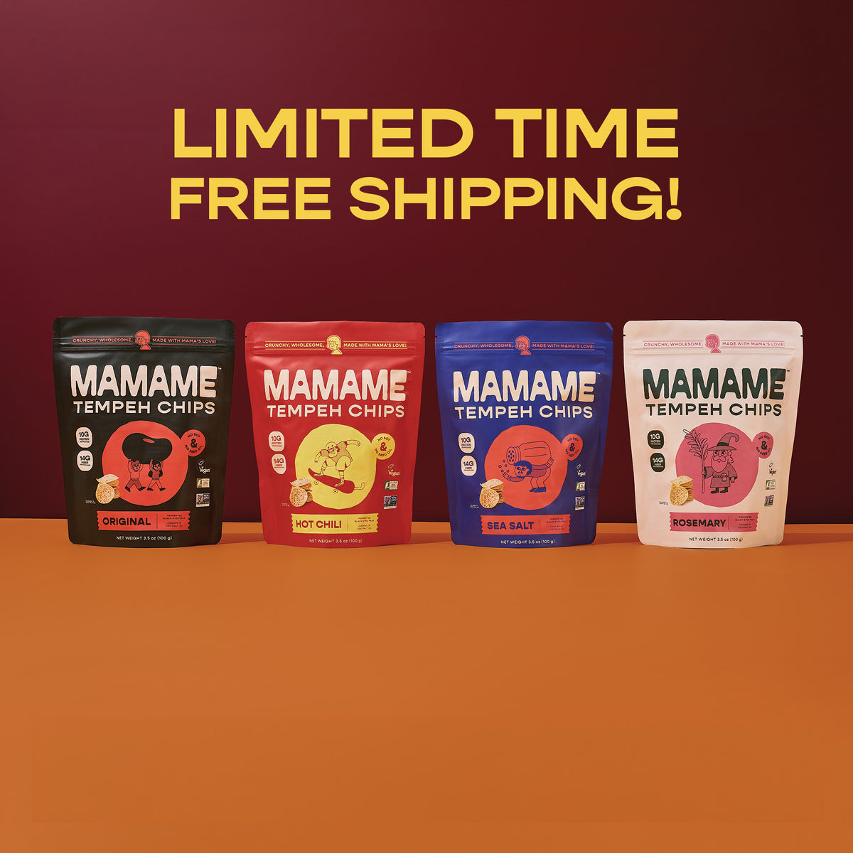 Tempeh Chips 3.5oz Variety Bundle - 4 Bags
