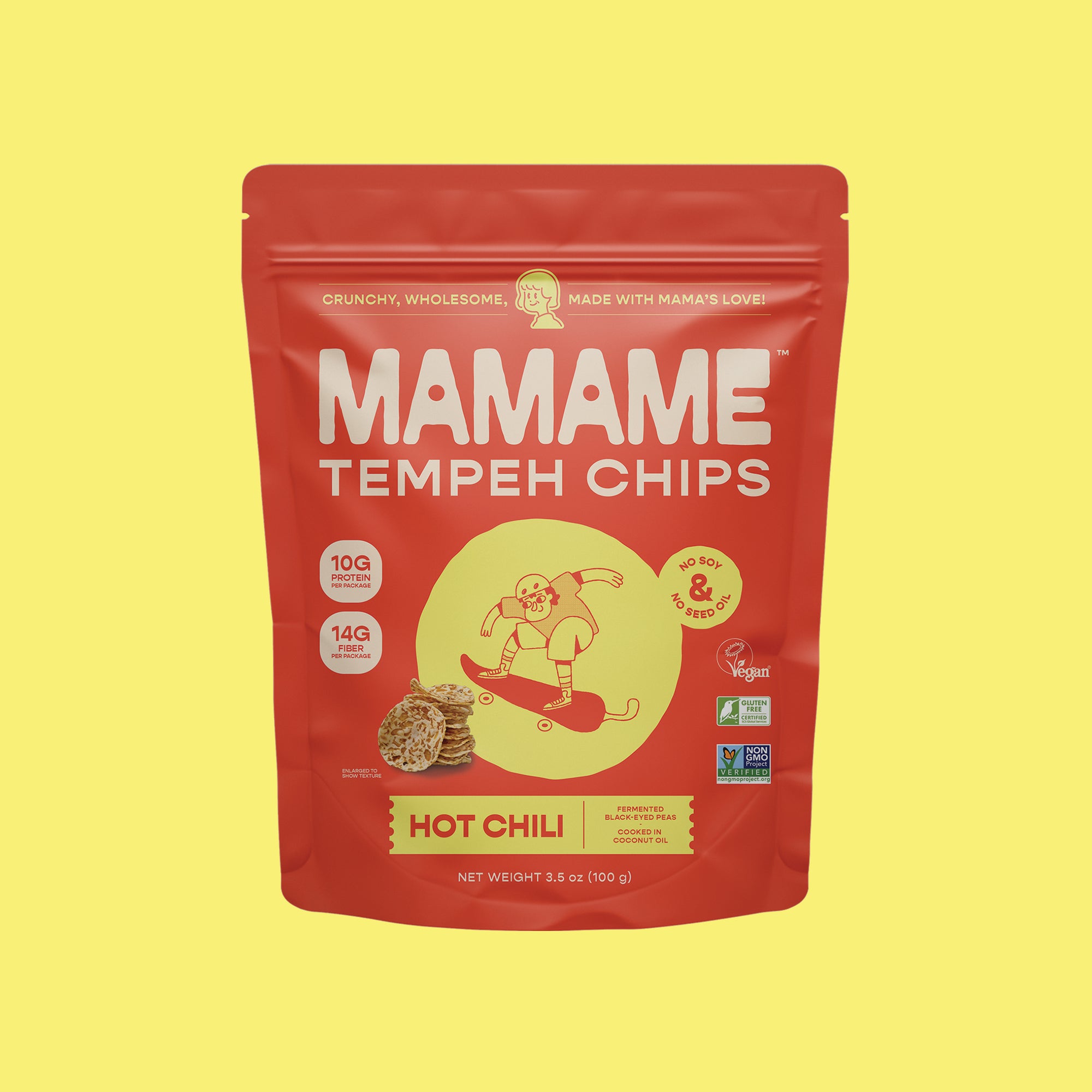 Tempeh Chips Hot Chili - 12 Bags