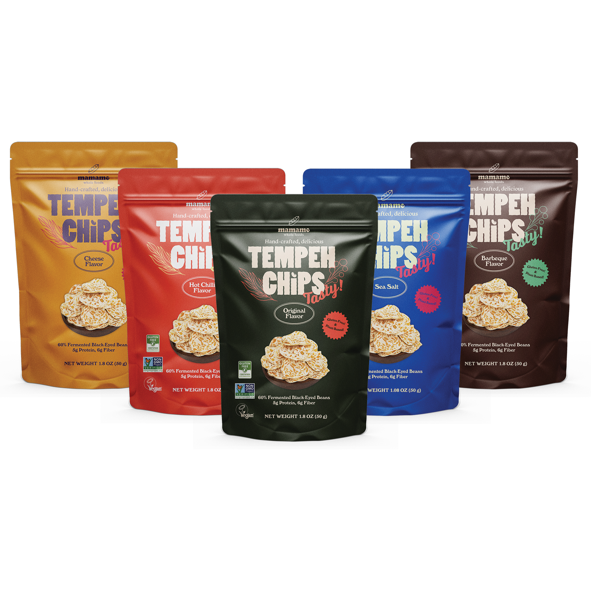 Tempeh Chips 50g Variety Bundle of 5